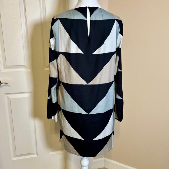 Mara Hoffman Geometric Long Sleeve Shift Dress Size Small Mod, Sophisticated - Picture 3 of 11